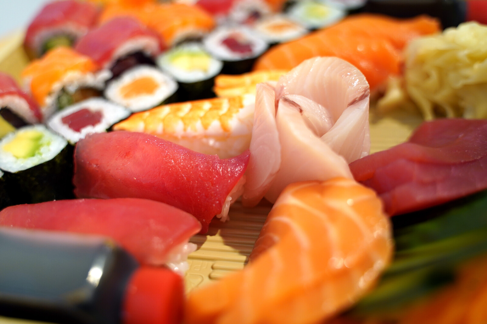 Sushi aus der Nähe. Die Sushi kammen aus dem Koiso, dem Sushi Take-away des Grand Resort Bad Ragaz.