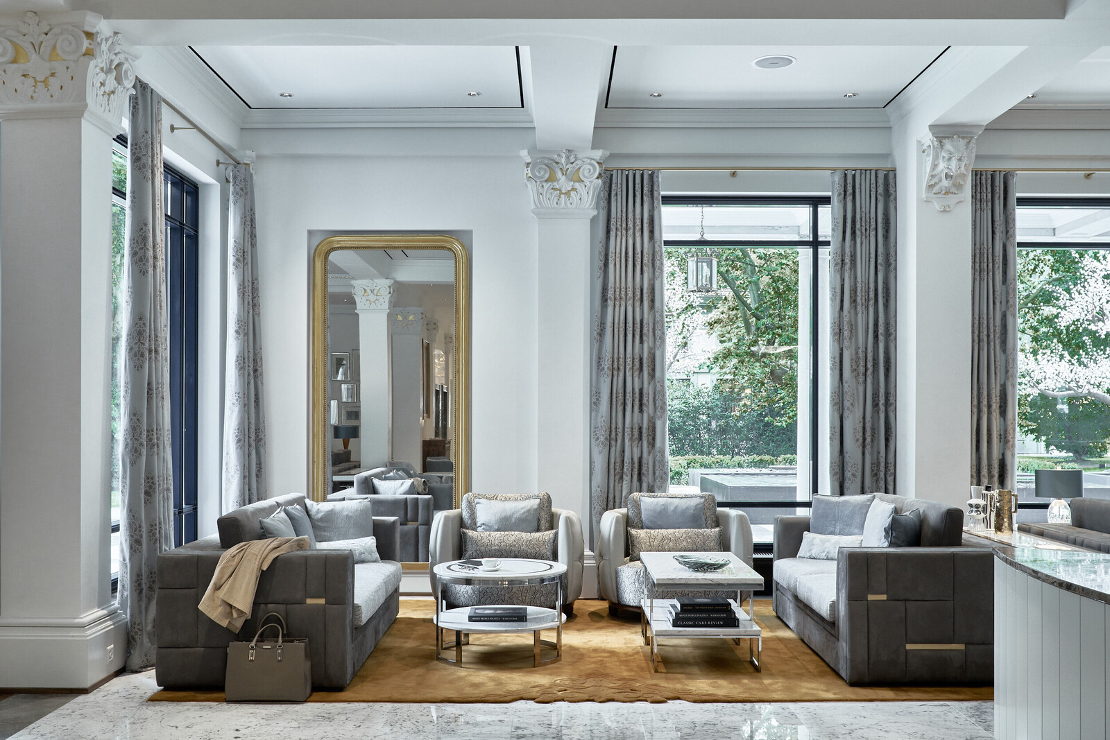 Die stilvolle Lobby im Hotel Quellenhof im Grand Resort Bad Ragaz