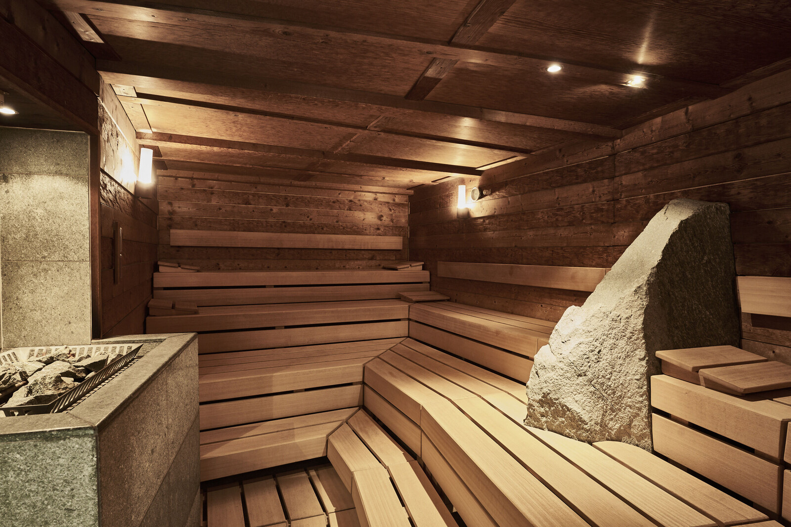 The Finnish sauna in the Thermal Spa of the Grand Resort.