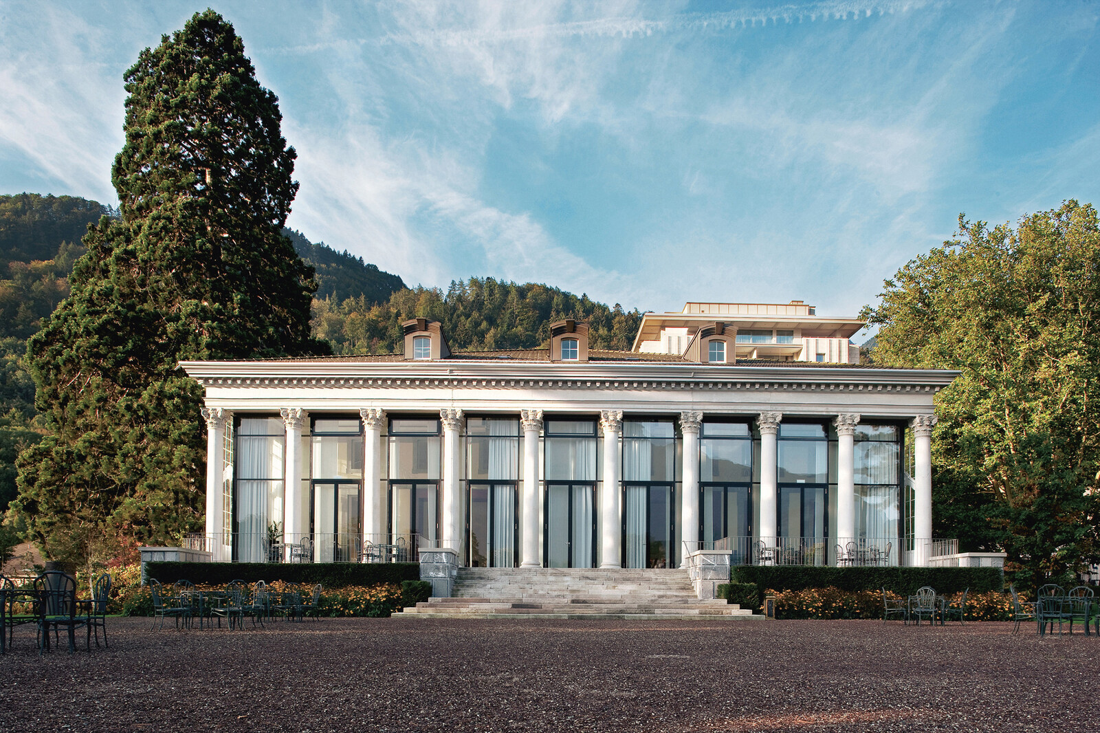 Exterior view of the Kursaal in the Grand Resort Bad Ragaz.